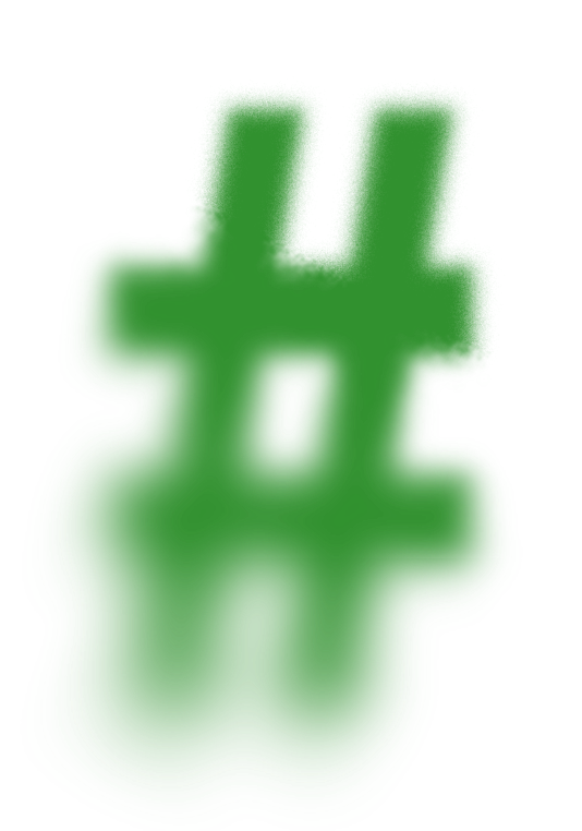 зелений хештег